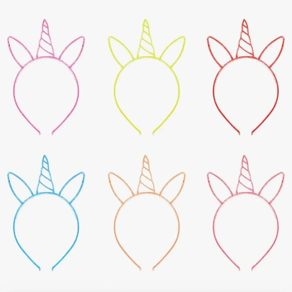 Unicorn Rainbow Headband 12pc Lot- NEW